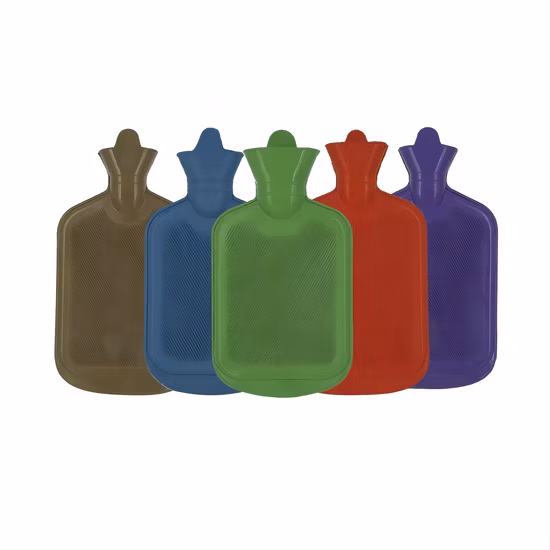 2000ml Natural Rubber BS Standard Multi Color Women Hot Water Bag with Velvet Cover Body Warmer for Women Old Man