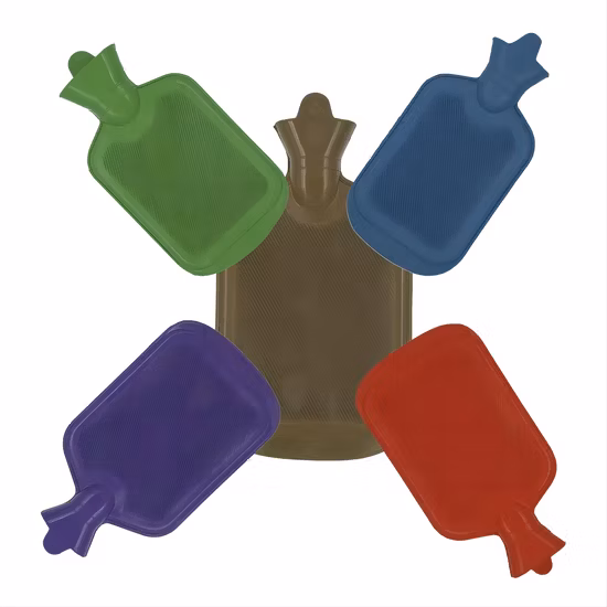 2000ml Natural Rubber BS Standard Multi Color Women Hot Water Bag with Velvet Cover Body Warmer for Women Old Man