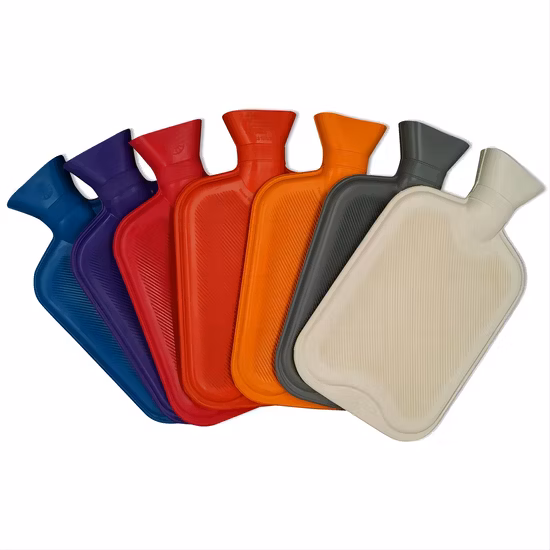 2000ml Natural Rubber BS Standard Multi Color Women Hot Water Bag with Velvet Cover Body Warmer for Women Old Man